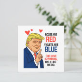 Trump Valentinstag Feiertagskarte (Stehend Vorderseite)
