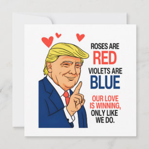 Trump Valentinstag Feiertagskarte