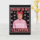 Trump Valentinstag  Karte (Gelbe Blume)