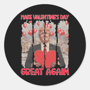 Trump Valentinstag Shirt Macht Valentinstag G Runder Aufkleber