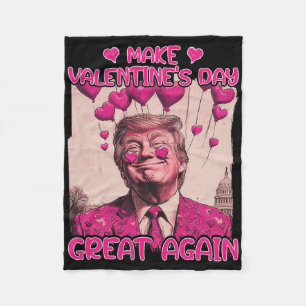 Trump Valentinstag Shirt Macht Valentinstag Großar Fleecedecke