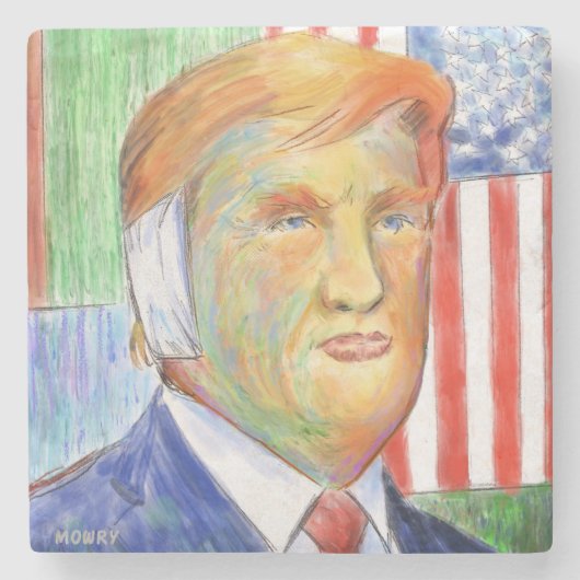 Trump Van Gogh Steinuntersetzer (Vorderseite)