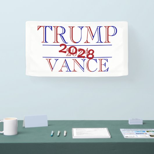 Trump Vance 2024 - 2028? Banner (Messe)