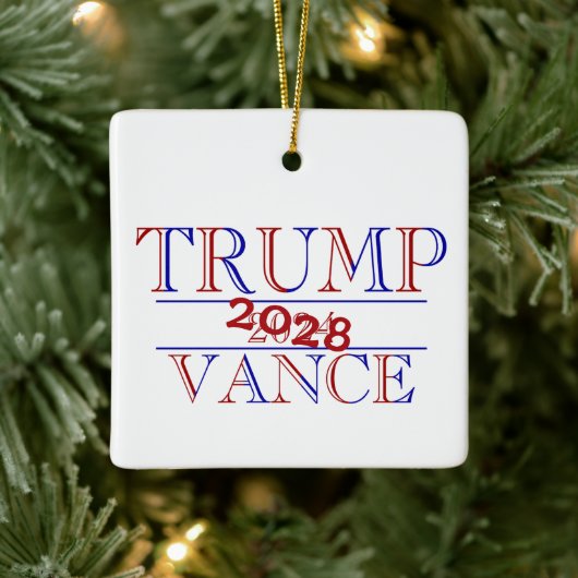 Trump Vance 2024 - 2028? Keramikornament (Baum)