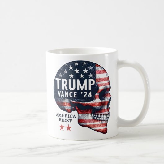 Trump Vance 2024 America First Kaffeetasse (Rechts)