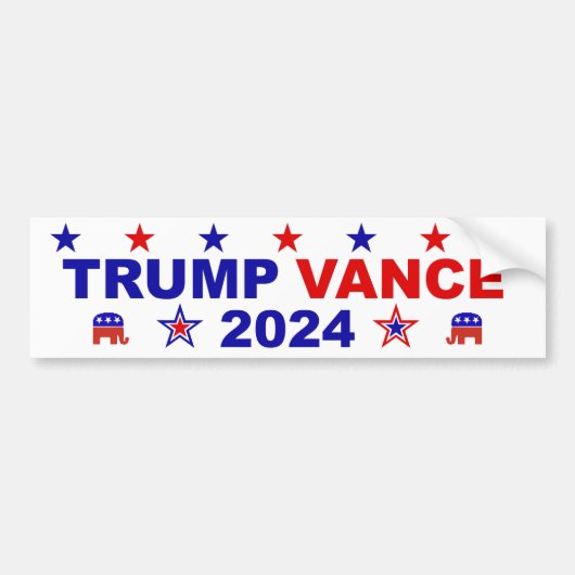 Trump Vance 2024 Autoaufkleber (Vorne)