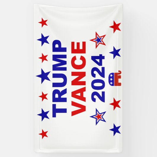 Trump Vance 2024 Banner (Vertikal)