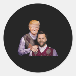 Trump Vance 2024 Brothers Funny Parody Trump J.d. Runder Aufkleber