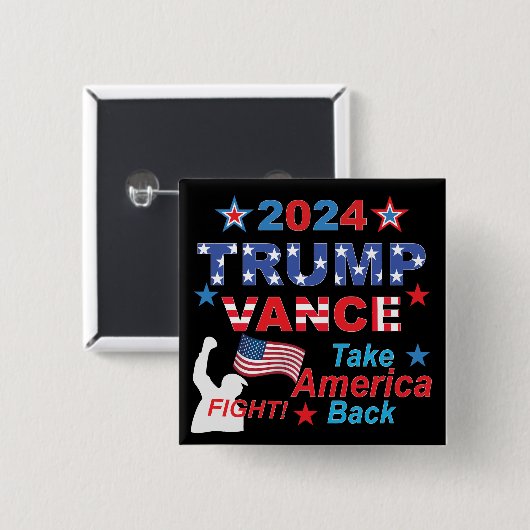 TRUMP VANCE 2024 BUTTON (Vorne & Hinten)