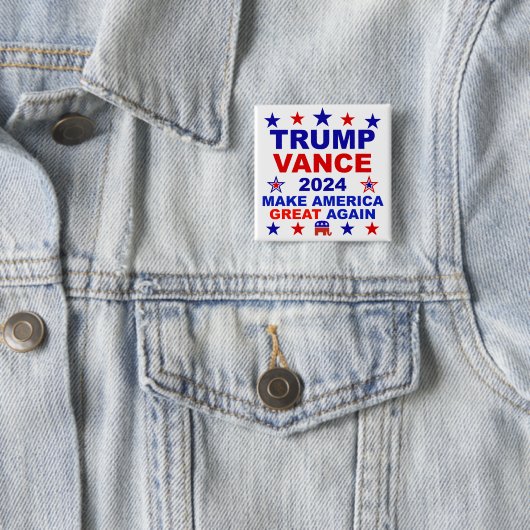 Trump Vance 2024 Button (Beispiel)
