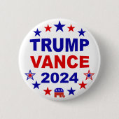 Trump Vance 2024 Button (Vorderseite)