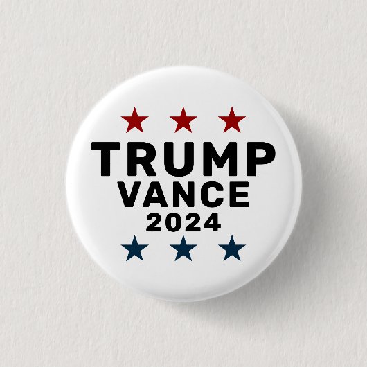 Trump Vance 2024 Classic Star Button (Vorderseite)