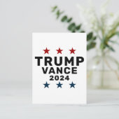 Trump Vance 2024 Classic Star Einladungspostkarte (Stehend Vorderseite)