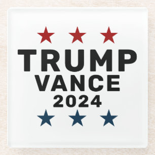 Trump Vance 2024 Classic Star Glasuntersetzer