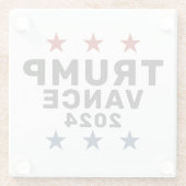 Trump Vance 2024 Classic Star Glasuntersetzer (Rückseite)
