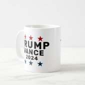 Trump Vance 2024 Classic Star Kaffeetasse (Vorderseite Links)