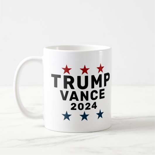 Trump Vance 2024 Classic Star Kaffeetasse (Links)