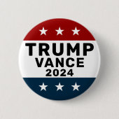 Trump Vance 2024 Classic Star Pinback Button (Vorderseite)