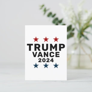 Trump Vance 2024 Classic Star Postkarte