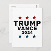 Trump Vance 2024 Classic Star Postkarte (Vorne/Hinten)