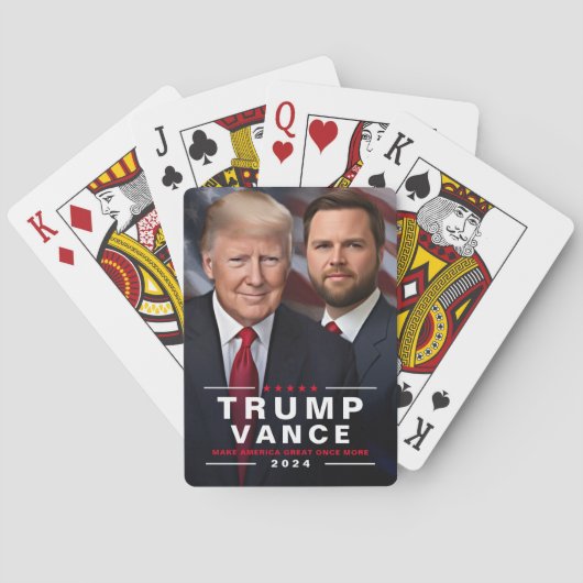 Trump Vance 2024 Collectible Campaign Foto Spielkarten (Rückseite)