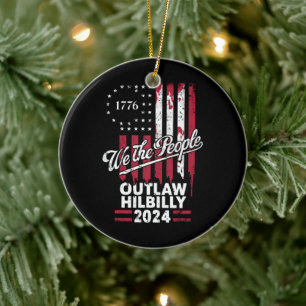 Trump Vance 2024 Donald Trump Gesetzloser Hillbill Keramik Ornament