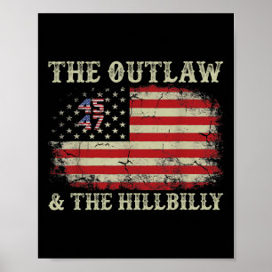 Trump Vance 2024 Donald Trump J.d. Vance Outlaw An Poster