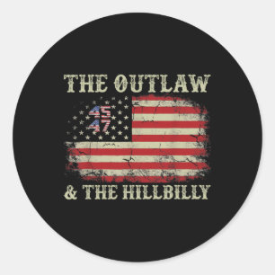 Trump Vance 2024 Donald Trump J.d. Vance Outlaw An Runder Aufkleber