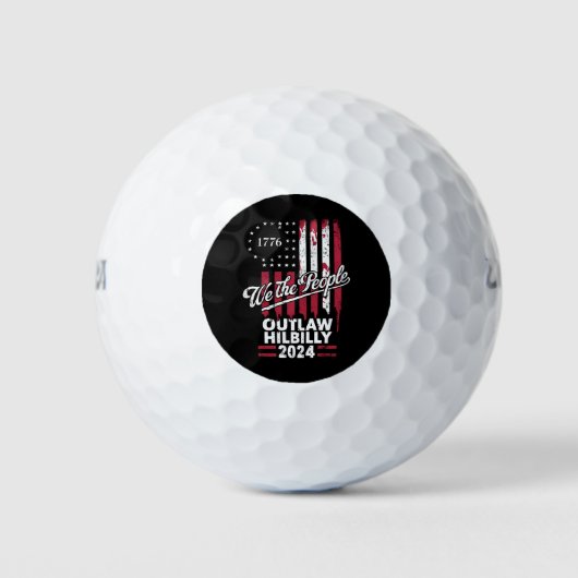 Trump Vance 2024 Donald Trump verwirft Hillbilly Golfball (Vorderseite)