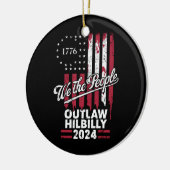 Trump Vance 2024 Donald Trump verwirft Hillbilly Keramik Ornament (Links)