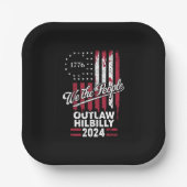 Trump Vance 2024 Donald Trump verwirft Hillbilly Pappteller (Vorderseite)