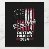 Trump Vance 2024 Donald Trump verwirft Hillbilly Weinetikett (Einzelnes Label)