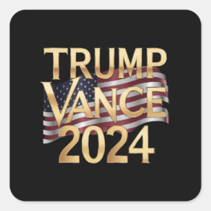 Trump Vance 2024: Eine kühne Vision für Amerika Quadratischer Aufkleber