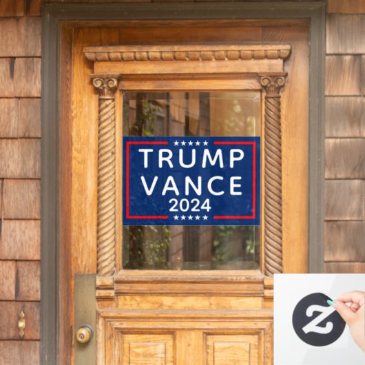 Trump Vance 2024 Fensteraufkleber (Haustür)