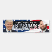 Trump Vance 2024: Foto zur Bekämpfung von Zitaten  Autoaufkleber (Vorne)