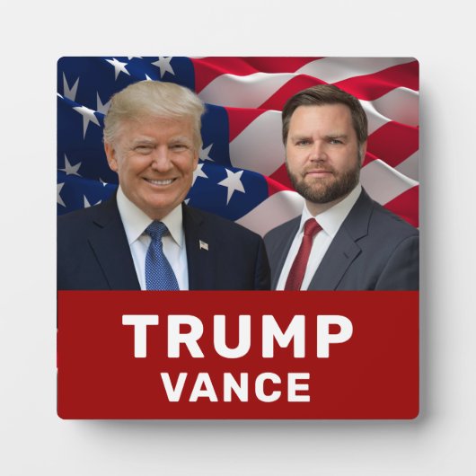 Trump Vance 2024 Fotoplatte (Vorderseite)
