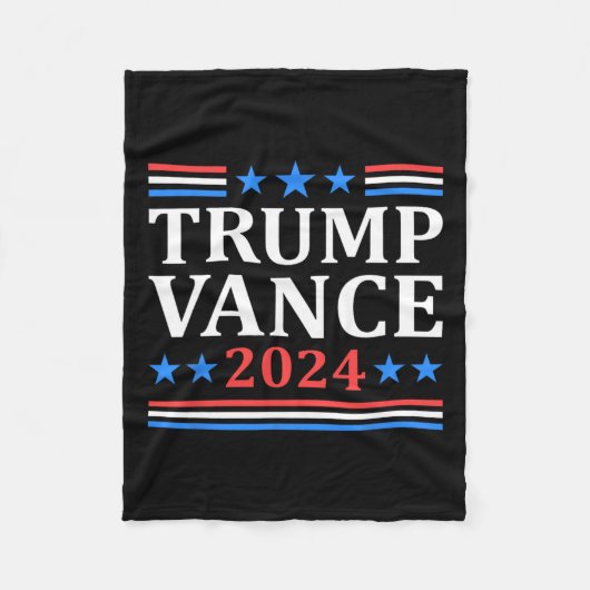 Trump Vance 2024 für den US-Präsidenten Vp Fleecedecke (Vorderseite)