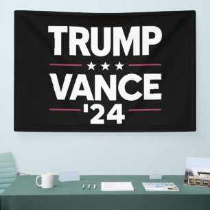 Trump Vance 2024 für die Präsidentschaftswahl in d Banner