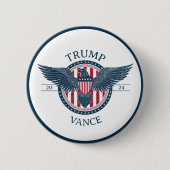 Trump Vance 2024 für Präsident Button (Vorderseite)