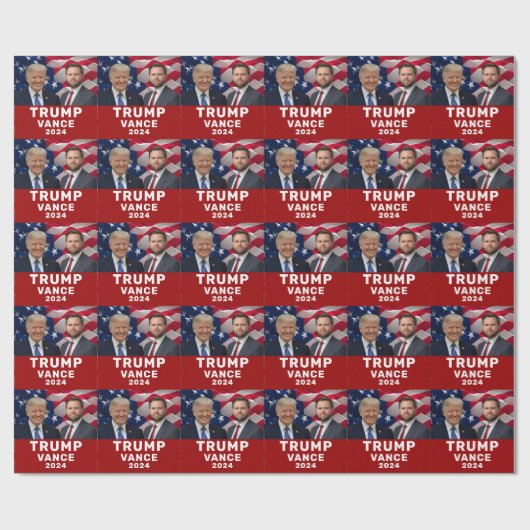 Trump Vance 2024 Geschenkpapier (Flach)