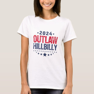 Trump Vance 2024 Gesetzloser Hinterwäldler US-Flag T-Shirt