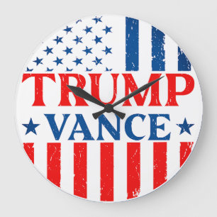 Trump Vance 2024 Große Wanduhr