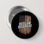 Trump Vance 2024 J.D. Vance Outlaw Hillbilly Button (Vorne & Hinten)