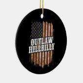 Trump Vance 2024 J.D. Vance Outlaw Hillbilly Keramik Ornament (Rechts)