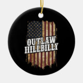 Trump Vance 2024 J.D. Vance Outlaw Hillbilly Keramik Ornament (Vorne)