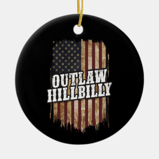 Trump Vance 2024 J.D. Vance Outlaw Hillbilly Keramik Ornament (Vorne)