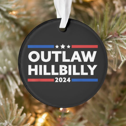 Trump Vance 2024 J.D. Vance Outlaw Hillbilly Ornament (Baum)
