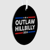 Trump Vance 2024 J.D. Vance Outlaw Hillbilly Ornament (Vorderseite)