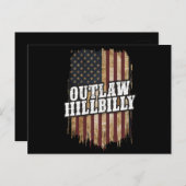 Trump Vance 2024 J.D. Vance Outlaw Hillbilly Postkarte (Vorne/Hinten)