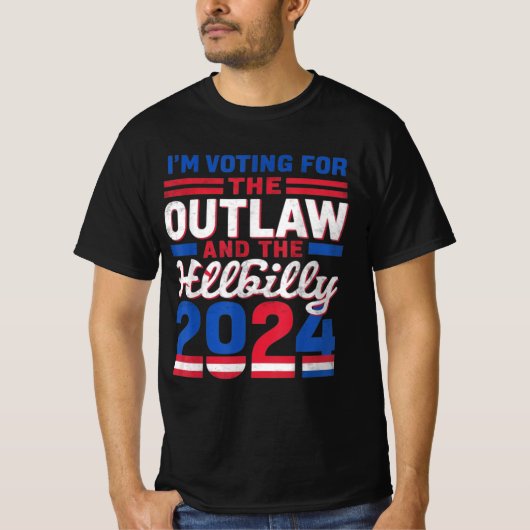 Trump Vance 2024 J.D. Vance Outlaw Hillbilly T-Shirt (Vorderseite)